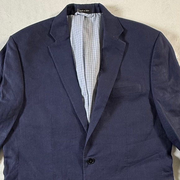 Lauren Ralph Lauren Other - Lauren Ralph Lauren Blazer Men's 42L 100% Linen Suit Jacket Navy Blue 42 Long
